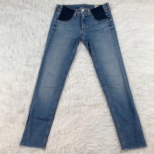 Rag & bone women maternity skinny jeans raw hem in Levee wash
